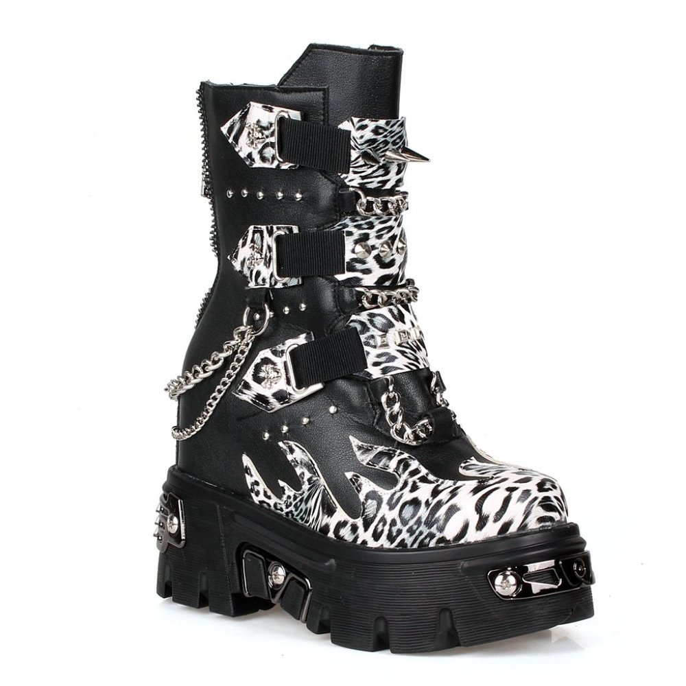 Bluedream Studded Women's Platform Combat Boots